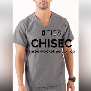 Figs Men’s Chisec Three Pocket Scrub graphite Top XL nurse hospital‎ work